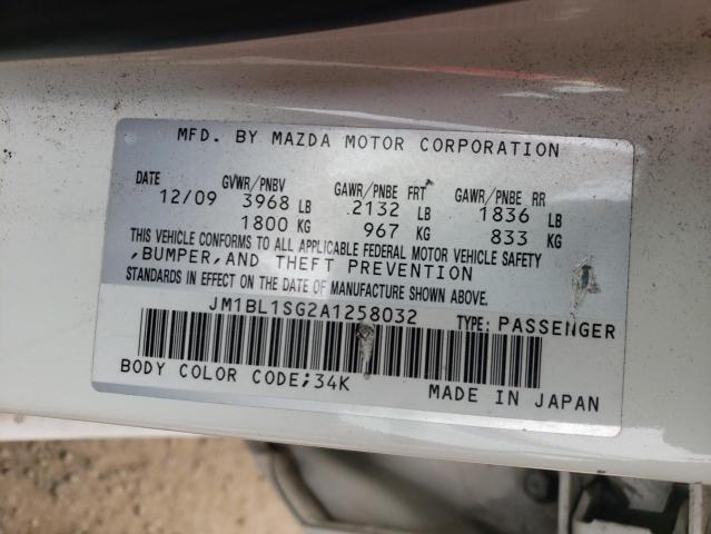 Photo 10 from auction – 2010 MAZDA 3 I with VIN JM1BL1SG2A1258032