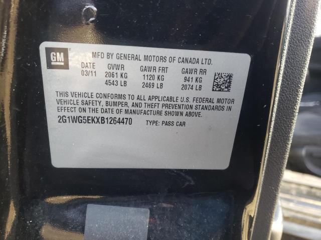 Photo 10 from auction – 2011 CHEVROLET IMPALA LT with VIN 2G1WG5EKXB1264470