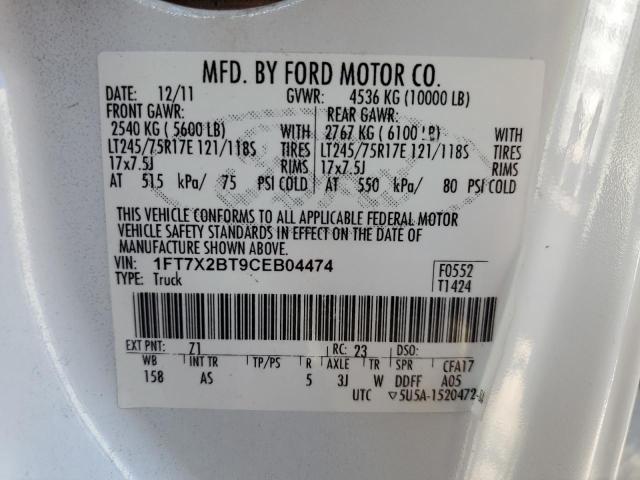 Photo 10 from auction – 2012 FORD F250 SUPER with VIN 1FT7X2BT9CEB04474