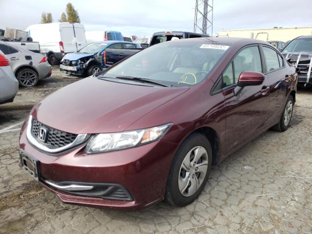 Photo 2 from auction – 2015 HONDA CIVIC LX with VIN 19XFB2F59FE267978