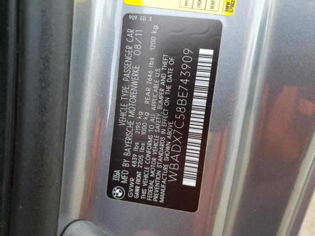 Photo 10 from auction – 2011 BMW 335 I with VIN WBADX7C58BE743909