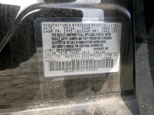 Photo 10 from auction – 2016 NISSAN SENTRA S with VIN 3N1AB7AP2GY336822