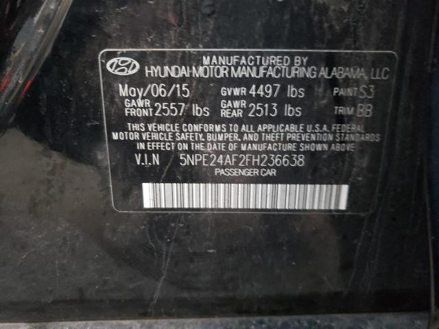 Photo 10 from auction – 2015 HYUNDAI SONATA SE with VIN 5NPE24AF2FH236638