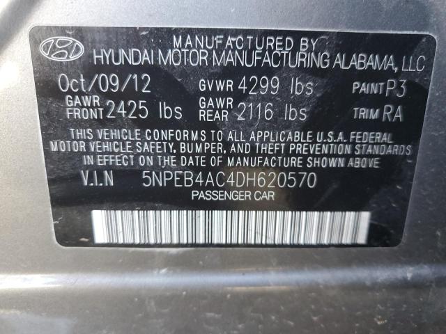 Photo 10 from auction – 2013 HYUNDAI SONATA GLS with VIN 5NPEB4AC4DH620570