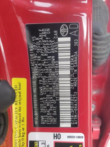 Photo 10 from auction – 2016 TOYOTA COROLLA L with VIN 2T1BURHE2GC497845