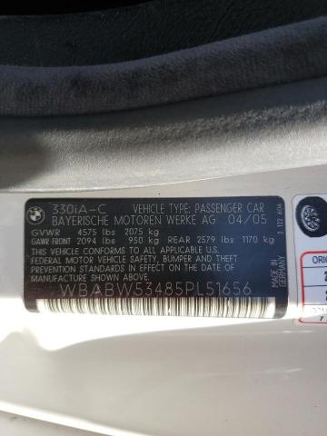 Photo 10 from auction – 2005 BMW 330 CI with VIN WBABW53485PL51656