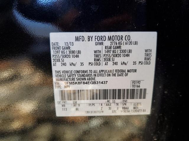 Photo 10 from auction – 2014 FORD EXPLORER L with VIN 1FM5K8F84EGB31437