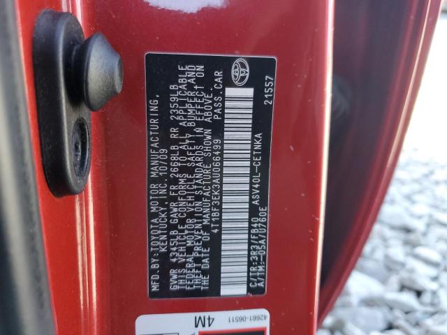Photo 10 from auction – 2010 TOYOTA CAMRY BASE with VIN 4T1BF3EK3AU066499