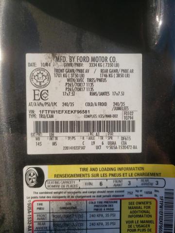 Photo 10 from auction – 2014 FORD F150 SUPER with VIN 1FTFW1EFXEKF96581
