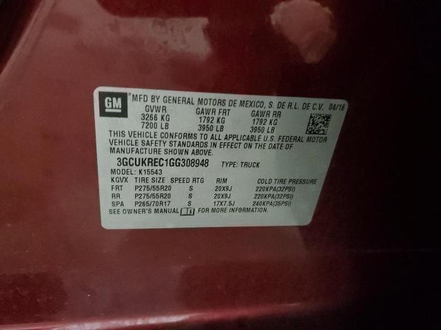 Photo 10 from auction – 2016 CHEVROLET SILVERADO with VIN 3GCUKREC1GG308948
