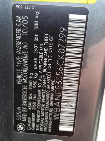 Photo 10 from auction – 2006 BMW 4 SERIES with VIN WBANE53556CK87299