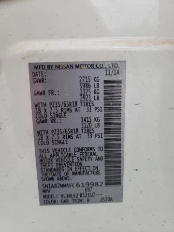 صورة رقم 10 من المزاد - 2015 NISSAN PATHFINDER مع VIN 5N1AR2MM4FC619982