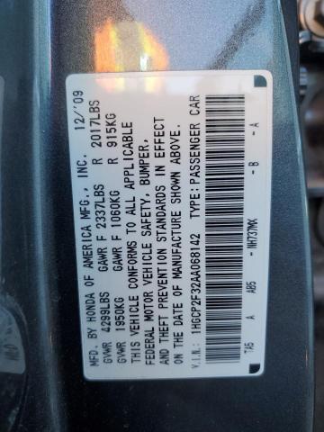 Photo 10 from auction – 2010 HONDA ACCORD LX with VIN 1HGCP2F32AA068142