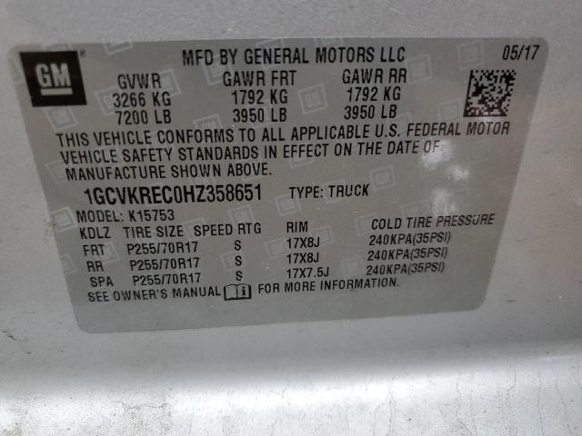 Photo 10 from auction – 2017 CHEVROLET SILVERADO with VIN 1GCVKREC0HZ358651