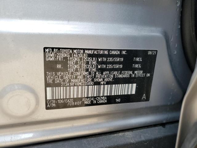 Photo 10 from auction – 2021 TOYOTA RAV4 XLE P with VIN 2T3A1RFVXMC235890
