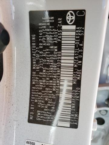 Photo 10 from auction – 2022 TOYOTA COROLLA SE with VIN 5YFS4MCE9NP102986