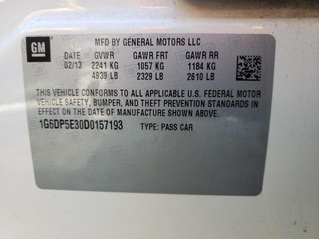 Photo 10 from auction – 2013 CADILLAC CTS PREMIU with VIN 1G6DP5E30D0157193