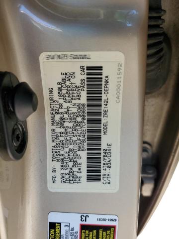 Photo 10 from auction – 2012 TOYOTA COROLLA BA with VIN 5YFBU4EE7CP009698