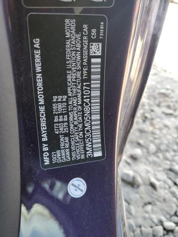 Photo 10 from auction – 2022 BMW M240XI with VIN 3MW53CM05N8C41071