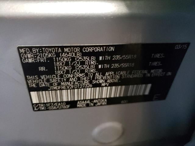 Photo 10 from auction – 2015 TOYOTA RAV4 LIMIT with VIN JTMDFREV2FD127326