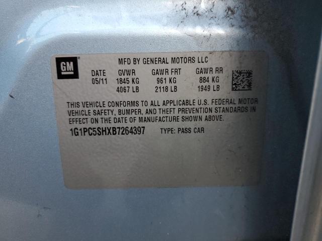 Photo 10 from auction – 2011 CHEVROLET CRUZE LS with VIN 1G1PC5SHXB7264397
