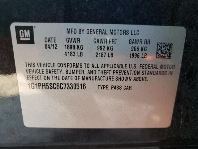 Photo 10 from auction – 2012 CHEVROLET CRUZE LTZ with VIN 1G1PH5SC6C7330516