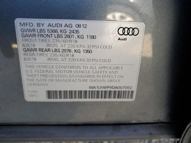 Photo 10 from auction – 2013 AUDI Q5 PREMIUM with VIN WA1LFAFP9DA007092