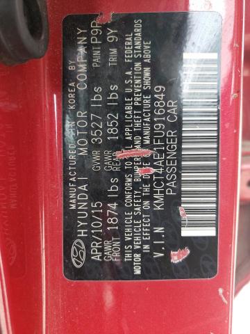 Photo 10 from auction – 2015 HYUNDAI ACCENT GLS with VIN KMHCT4AE1FU916849