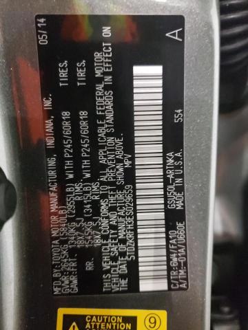 Photo 10 from auction – 2014 TOYOTA HIGHLANDER with VIN 5TDZKRFH3ES029659
