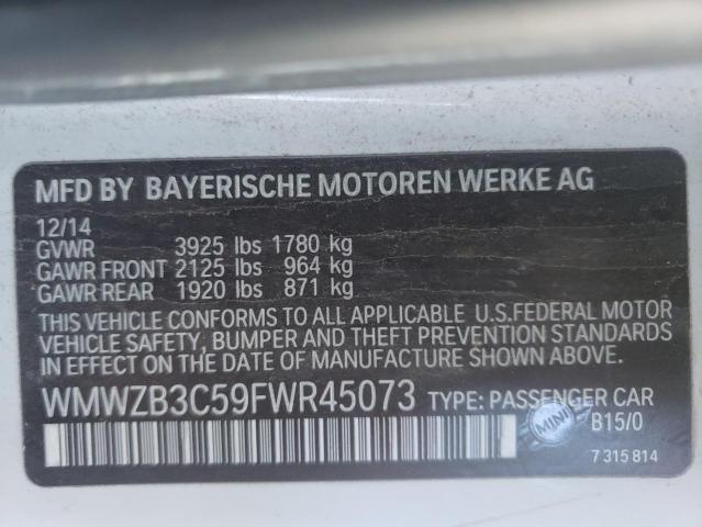 Photo 10 from auction – 2015 MINI COOPER COU with VIN WMWZB3C59FWR45073