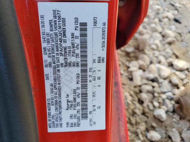 Photo 10 from auction – 2012 FORD FIESTA SE with VIN 3FADP4BJ2CM110677