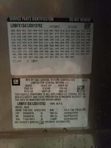 Photo 10 from auction – 2018 BUICK ENVISION E with VIN LRBFX1SA7JD010762