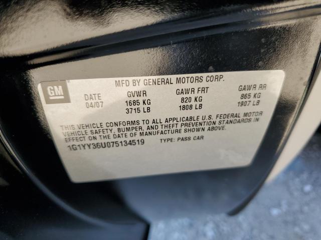 Photo 10 from auction – 2007 CHEVROLET CORVETTE with VIN 1G1YY36U075134519