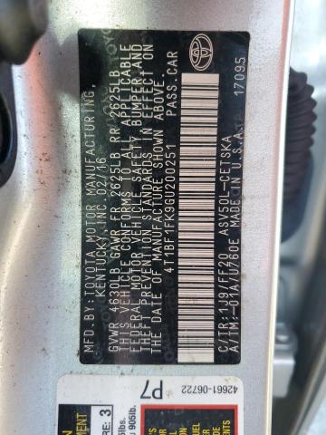 Photo 10 from auction – 2016 TOYOTA CAMRY LE with VIN 4T1BF1FK9GU200251