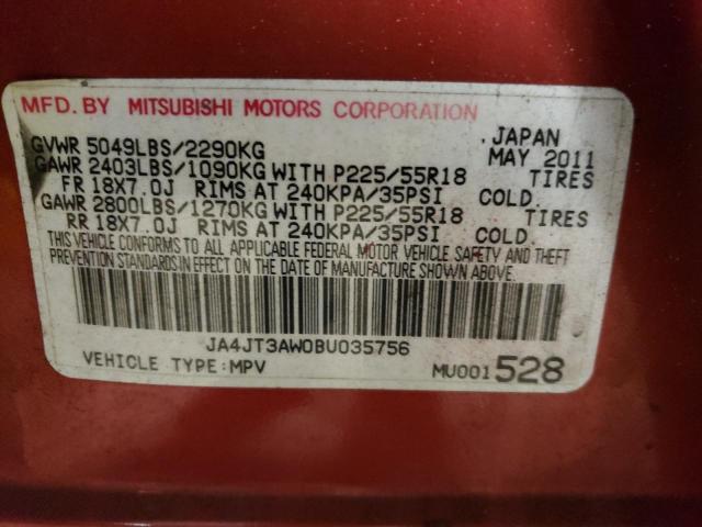 Photo 10 from auction – 2011 MITSUBISHI OUTLANDER with VIN JA4JT3AW0BU035756