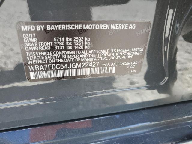 Photo 10 from auction – 2018 BMW 750 I with VIN WBA7F0C54JGM22427