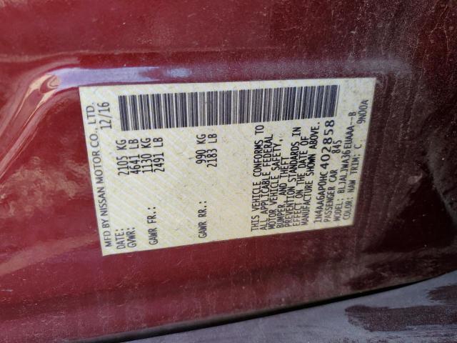 Photo 10 from auction – 2017 NISSAN MAXIMA 3.5 with VIN 1N4AA6AP0HC402858