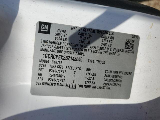 Photo 10 from auction – 2011 CHEVROLET SILVERADO with VIN 1GCRCPEX2BZ143849