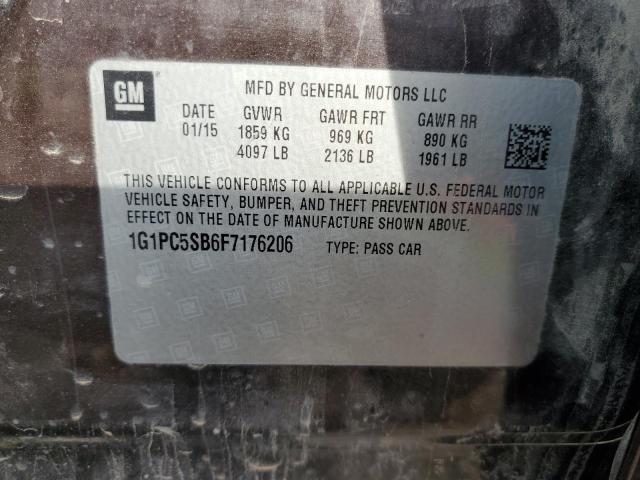 Photo 10 from auction – 2015 CHEVROLET CRUZE LT with VIN 1G1PC5SB6F7176206