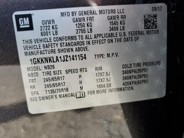 Photo 10 from auction – 2018 GMC ACADIA SLE with VIN 1GKKNKLA1JZ141154
