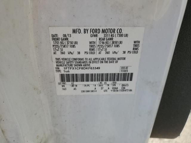 Photo 10 from auction – 2013 FORD F150 SUPER with VIN 1FTFX1CF8DKF63349