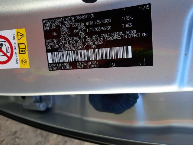 Photo 10 from auction – 2016 LEXUS RX 350 with VIN JTJBZMCA3G2004534