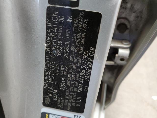 Photo 10 from auction – 2015 KIA FORTE EX with VIN KNAFX4A83F5272990