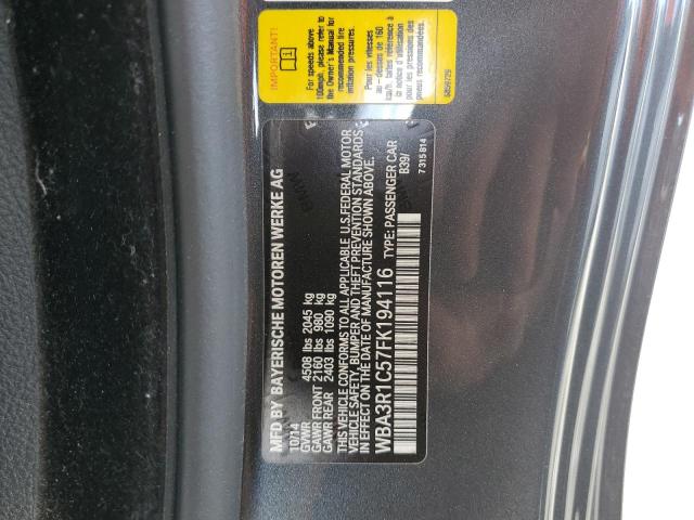 Photo 10 from auction – 2015 BMW 435 I with VIN WBA3R1C57FK194116