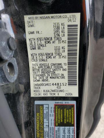 Photo 10 from auction – 2012 NISSAN FRONTIER S with VIN 1N6AD0CU4CC448152
