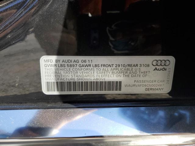 Снимка 10 от търг – 2012 AUDI A8 L QUATT с VIN WAURVAFD5CN002467
