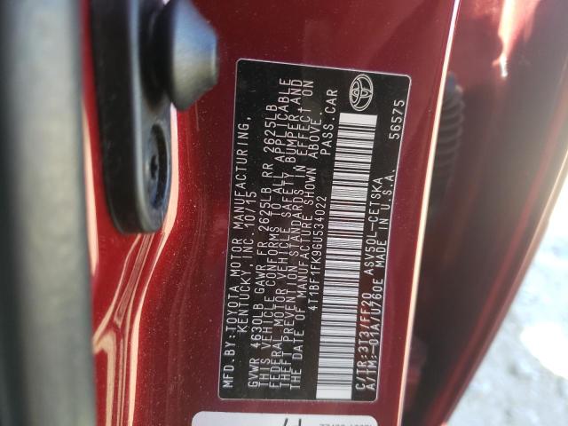 Photo 10 from auction – 2016 TOYOTA CAMRY LE with VIN 4T1BF1FK9GU534022