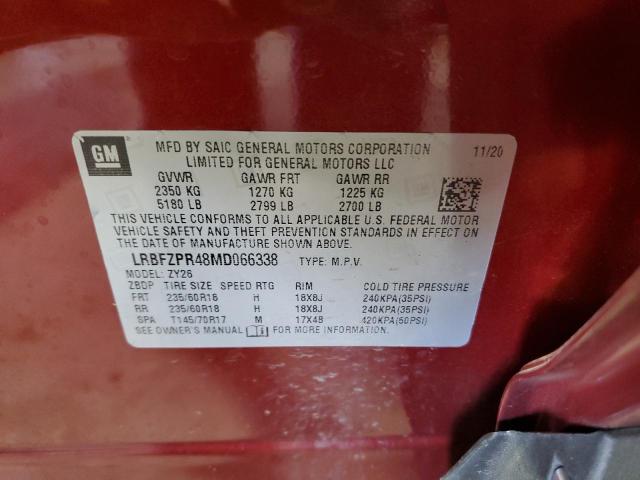 Photo 10 from auction – 2021 BUICK ENVISION E with VIN LRBFZPR48MD066338