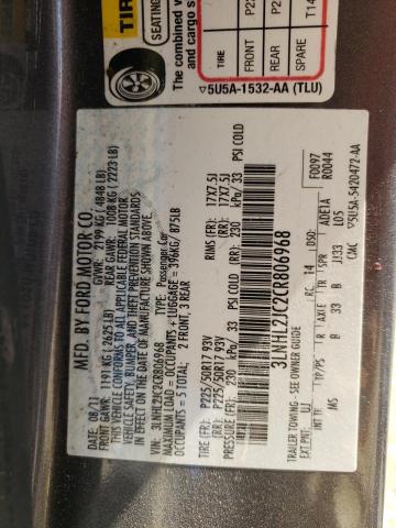 Photo 10 from auction – 2012 LINCOLN MKZ with VIN 3LNHL2JC2CR806968