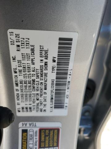 Photo 10 from auction – 2015 HONDA CR-V EXL with VIN 5J6RM4H72FL039940